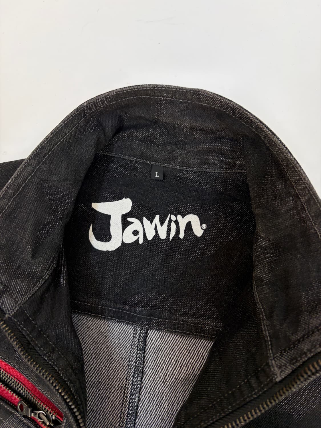 Jawin 블랙 카모 집업 워크 자켓 상품이미지4