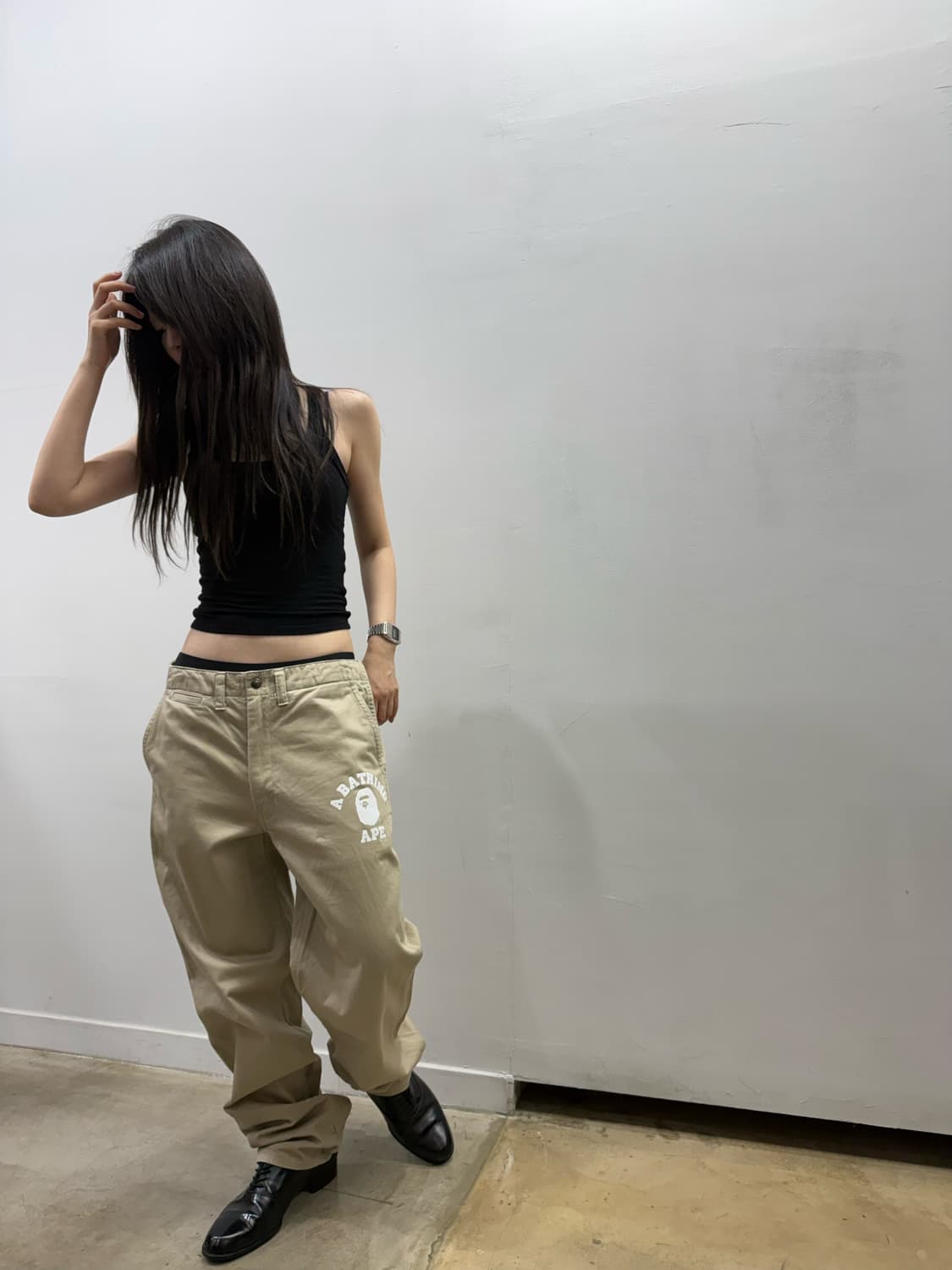 베이프 힙 로고 디테일 코튼 팬츠 상품이미지4