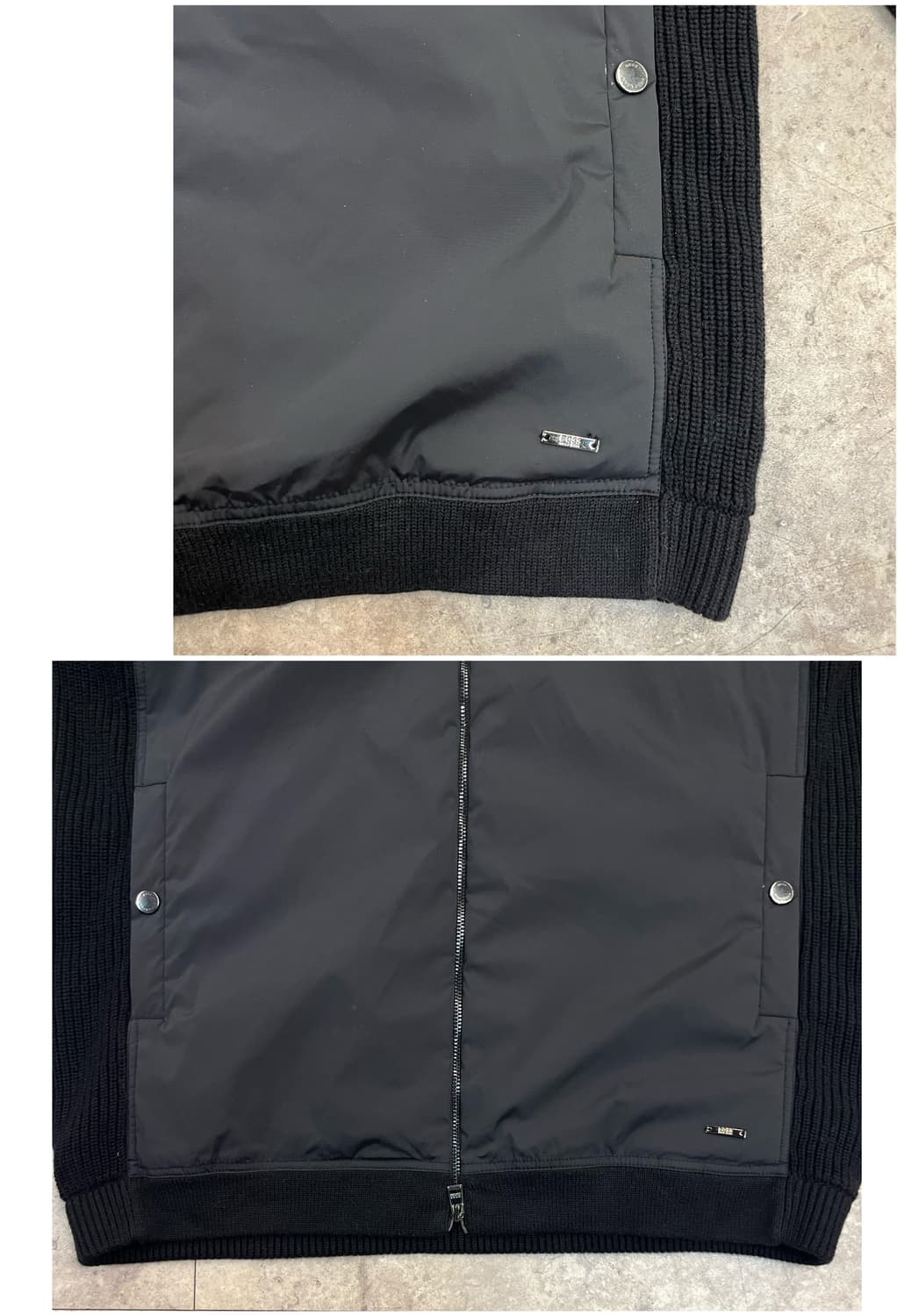 휴고 보스 니트 투웨이 집업 자켓 블랙 XL #csz3310 상품이미지5