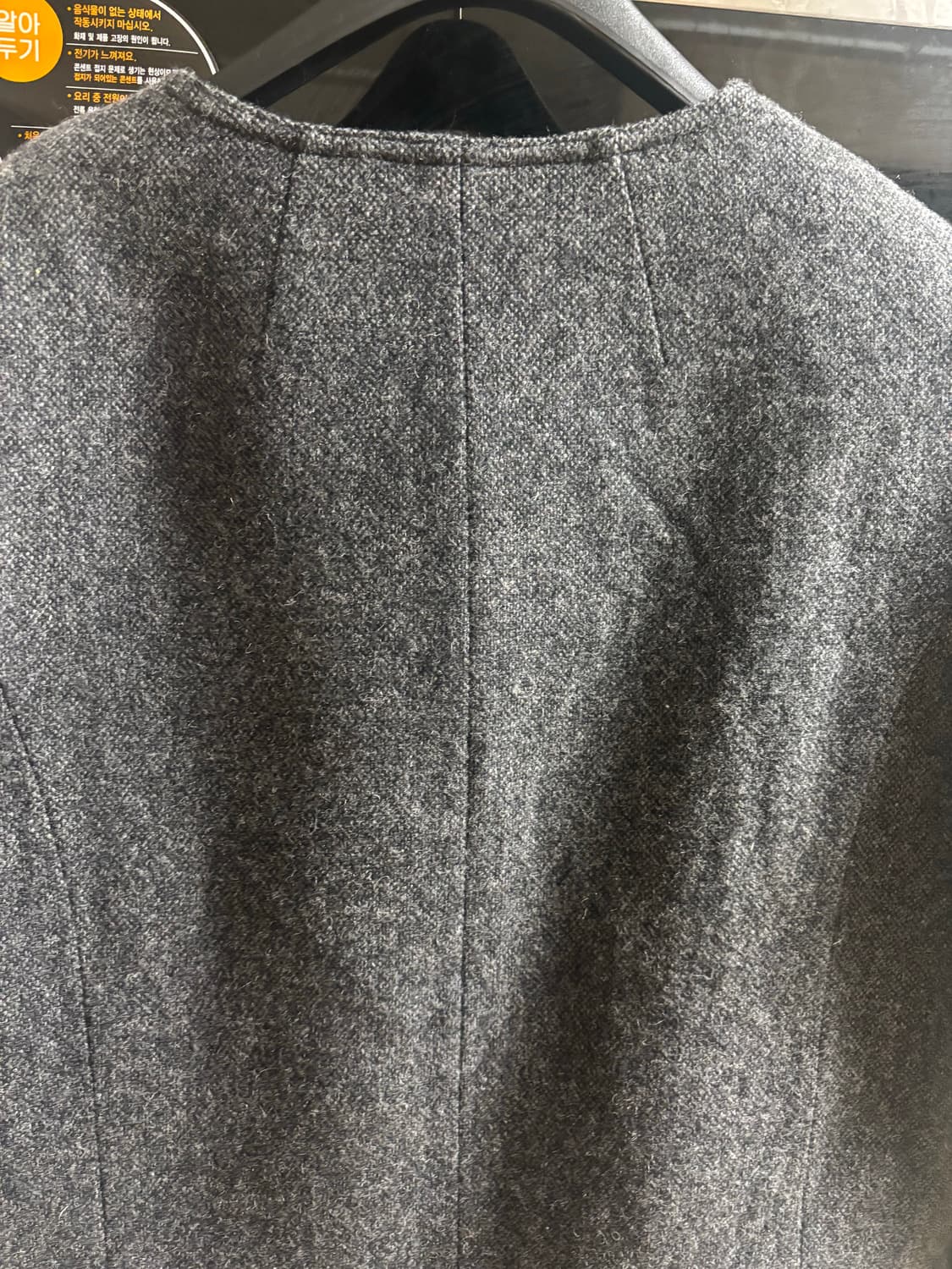 룩캐스트 베이비 알파카 트위드 자켓 차콜 S(안감누빔O) 정가 268,0 상품이미지7