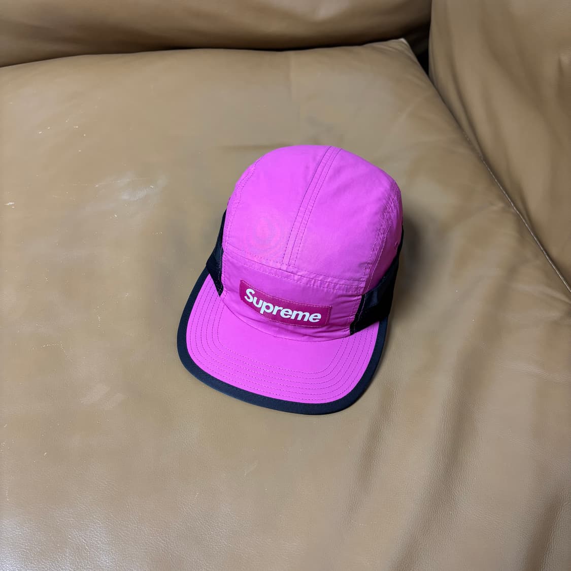 슈프림 캠프캡 모자 박스로고 마젠타 핑크 상품이미지1