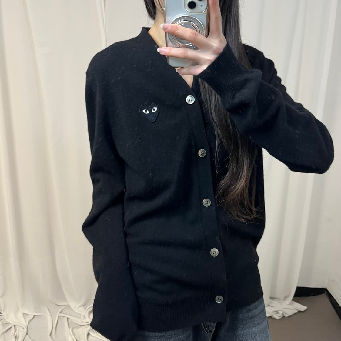 Comme des Garçons black knit cardigan 상품이미지3