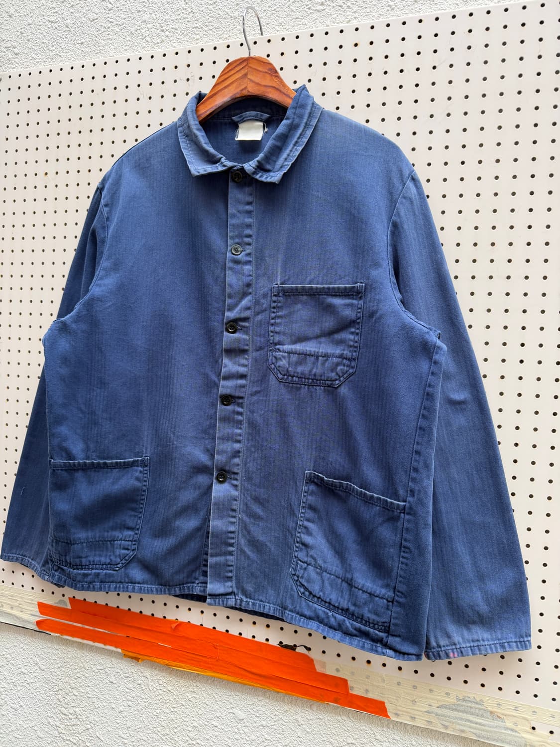 OLD VINTAGE FADED HBT FRENCH 헤링본프렌치워크자켓 상품이미지4