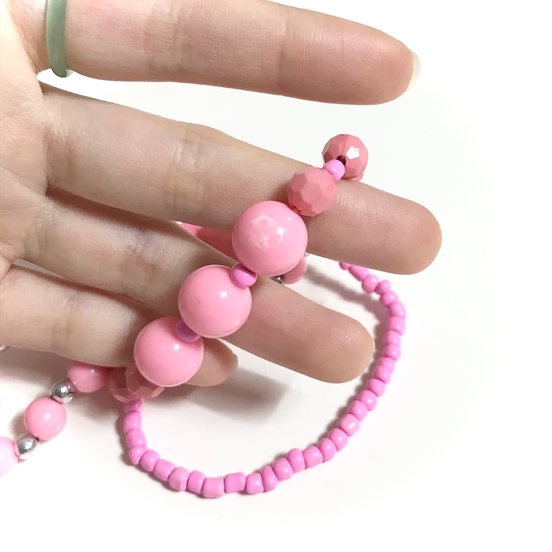 일본 빈티지 y2k 키치 갸루 팝 핑크 비즈 팔찌 히메갸루 오네갸루 상품이미지6