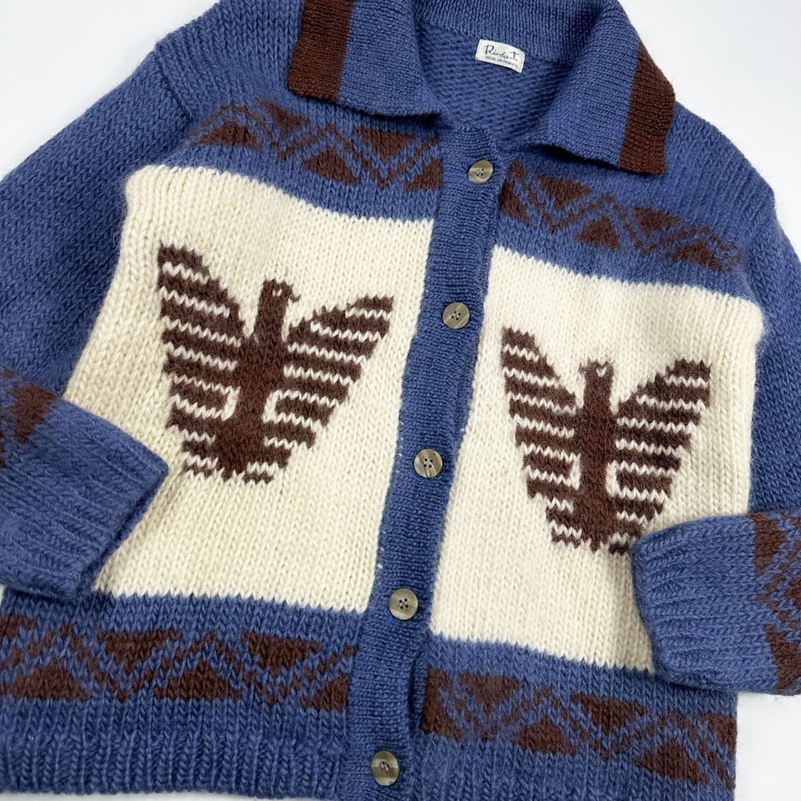 JPN 재팬빈티지 썬더버드 울 코위찬 니트 가디건 여성M 상품이미지3