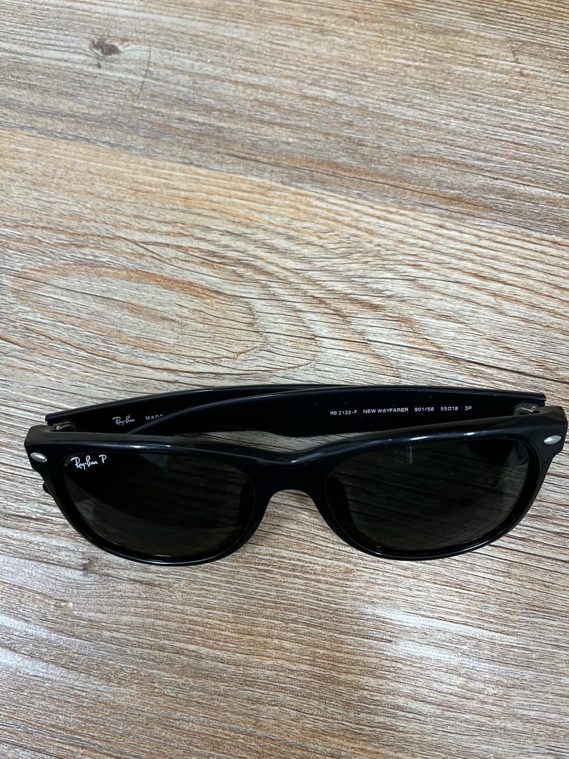 레이밴  2132 f 55사이즈 편광 선글라스 블랙 상품이미지1