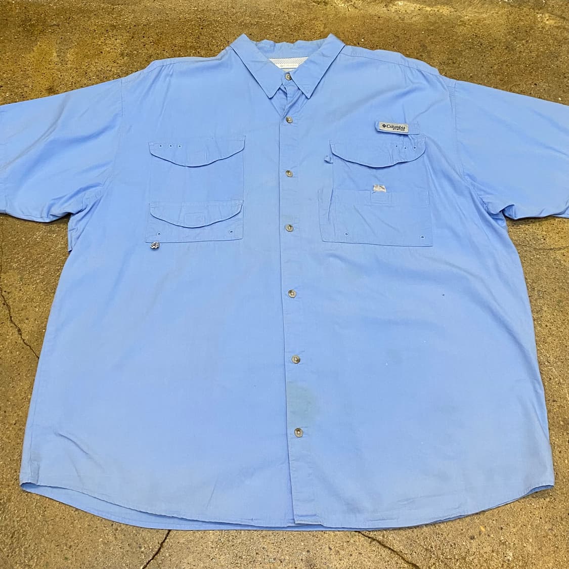 미국 빈티지 컬럼비아 유틸리티 셔츠 낚시 셔츠 냉감 여름셔츠 반팔셔츠 상품이미지2