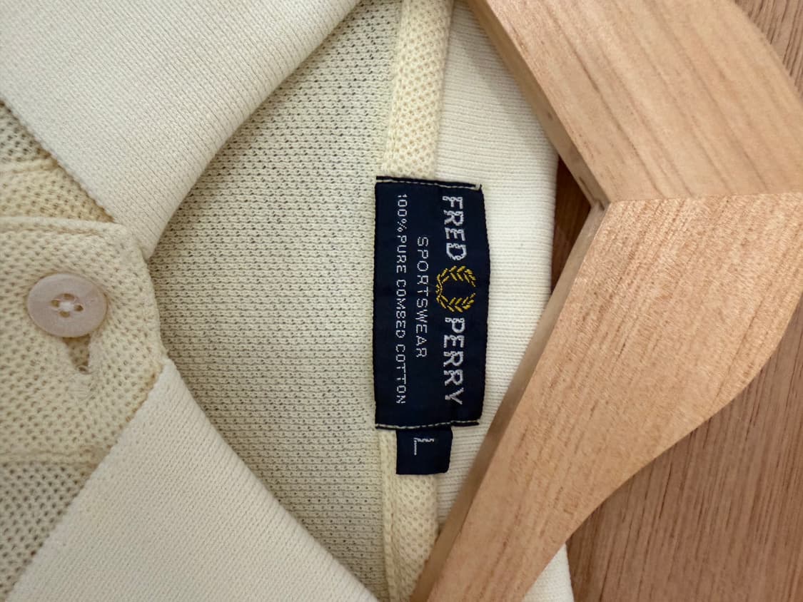 Fred Perry 크림 옐로우 피케 폴로 티셔츠  상품이미지4