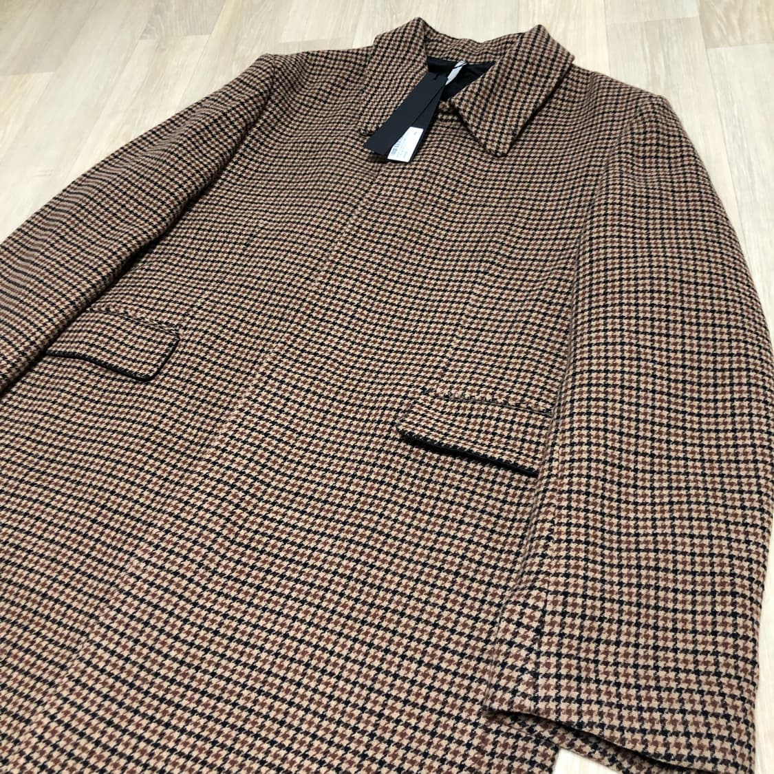 (52) 새상품 노이어 noirer 하운드투스 오버사이즈 맥 코트 상품이미지2