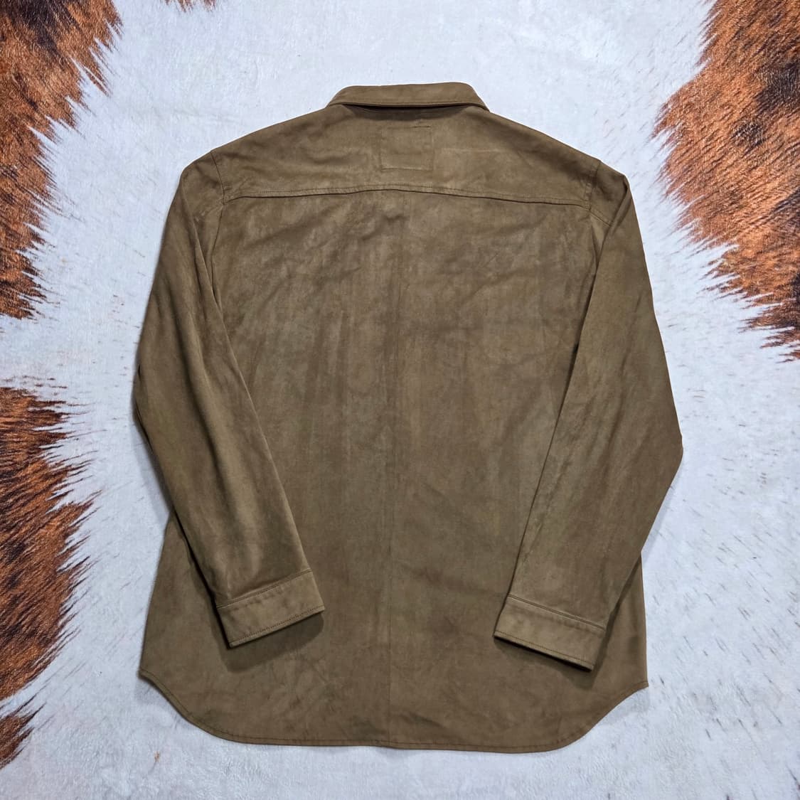 자라 브라운 스웨이드 셔츠 상품이미지4