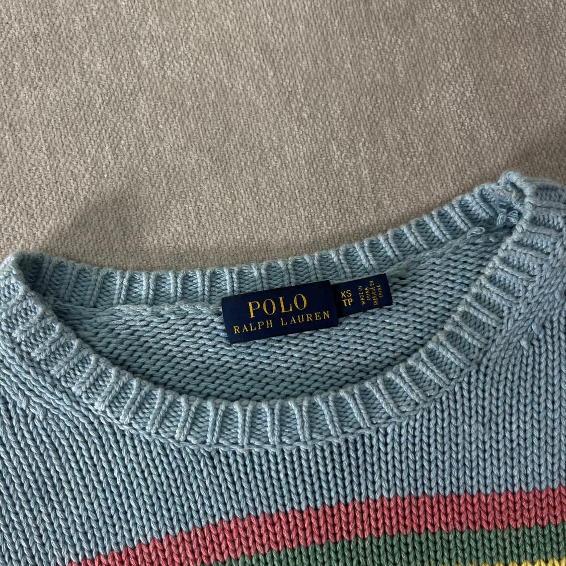 W 90 폴로랄프로렌 멀티 스트라이프 반팔 니트 상품이미지2