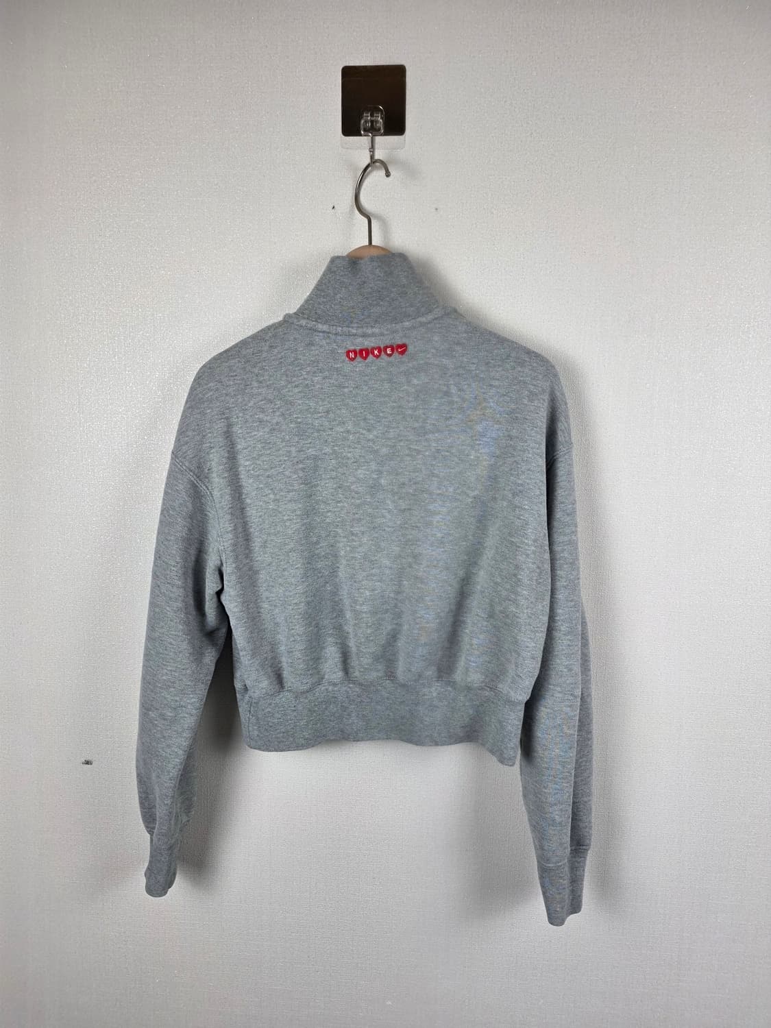 나이키 여성 피닉스 플리스 쿼터집 크롭 스웻셔츠 S 상품이미지7