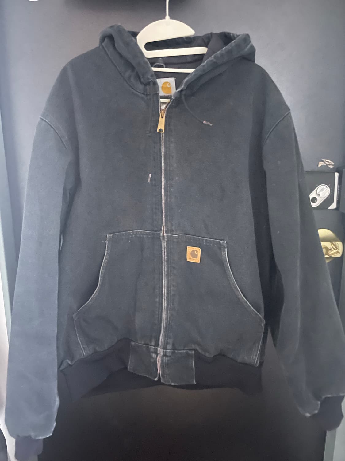 칼하트 j130 L 액티브 자켓 데님 덕액티브 BLK 상품이미지1