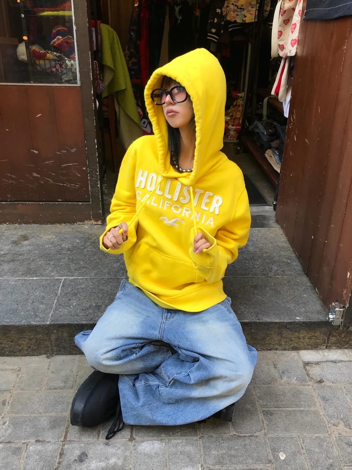 Hollister Yellow Hoodie 상품이미지1