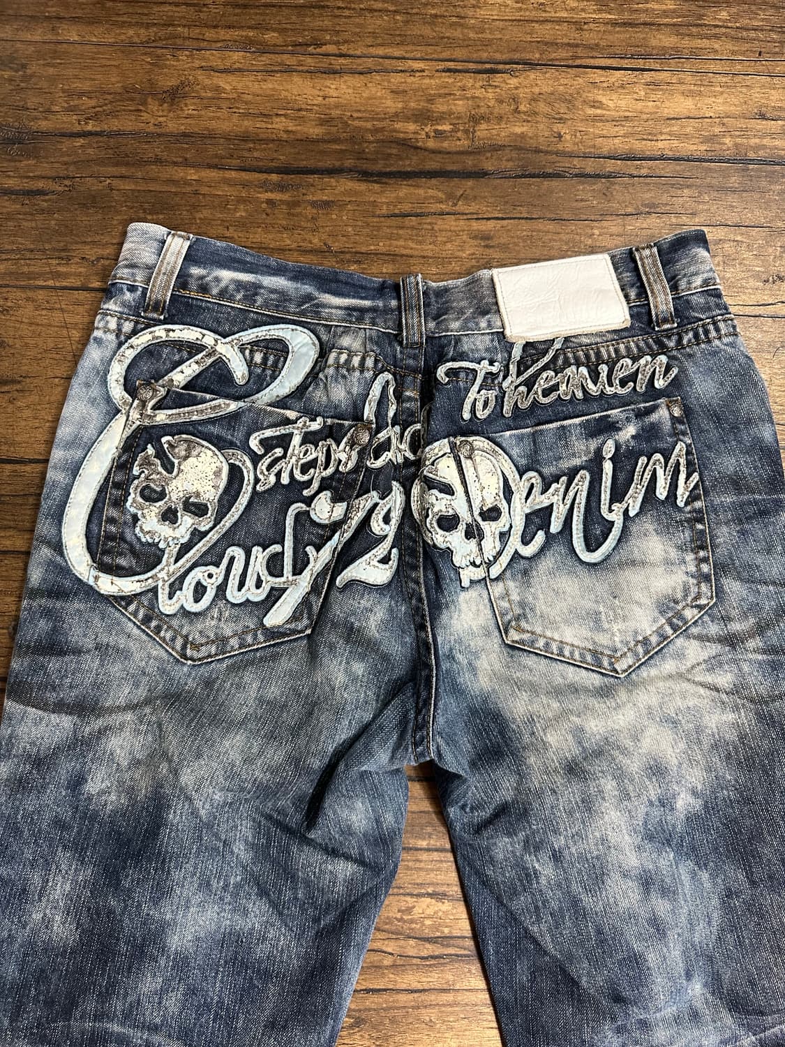 Y2K Poison Denim 스컬 워싱 데님 32 상품이미지1