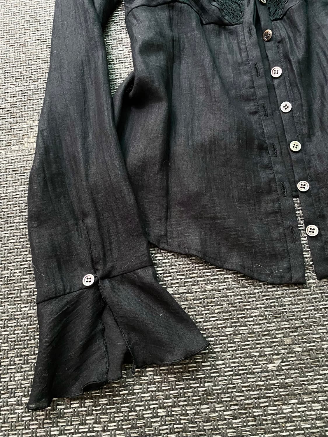 [DESVISIO]2000s Gothic Frill Detail Blac 상품이미지2
