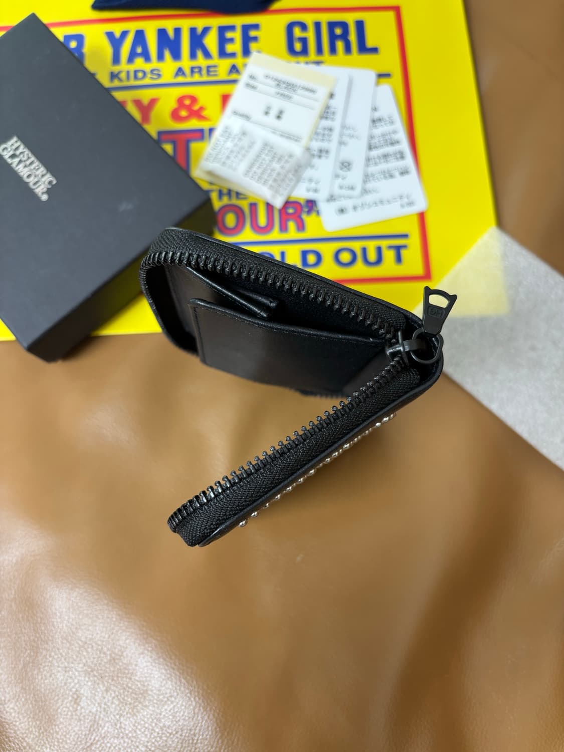 히스테릭글래머 스터드 라운드 월렛 지갑 블랙 상품이미지8