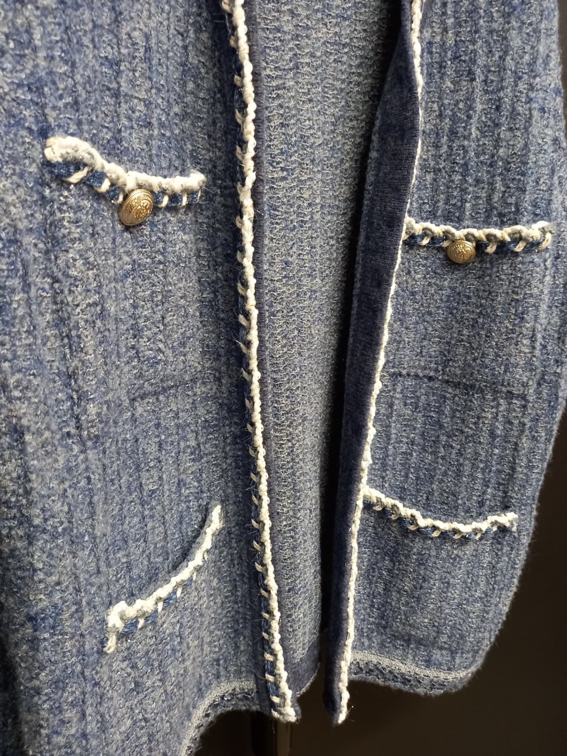 새 지컷 춘추 겨울간절기 트위드직조 가디건자켓 F 44-77 상품이미지5