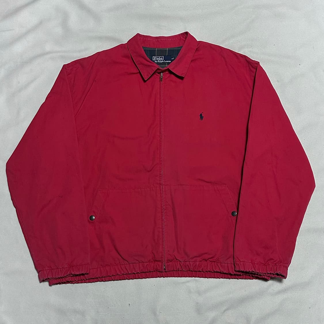 105 폴로 랄프로렌 레드 코튼 스윙톱 해링턴 자켓 상품이미지2