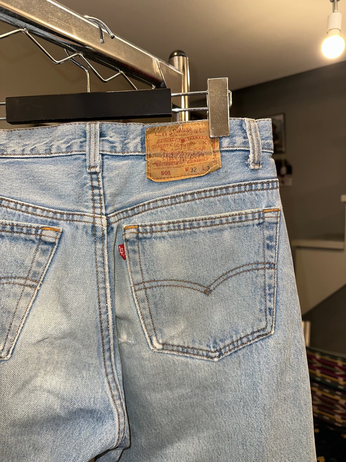 90’s Levi’s 501 repair denim washed pant 상품이미지7