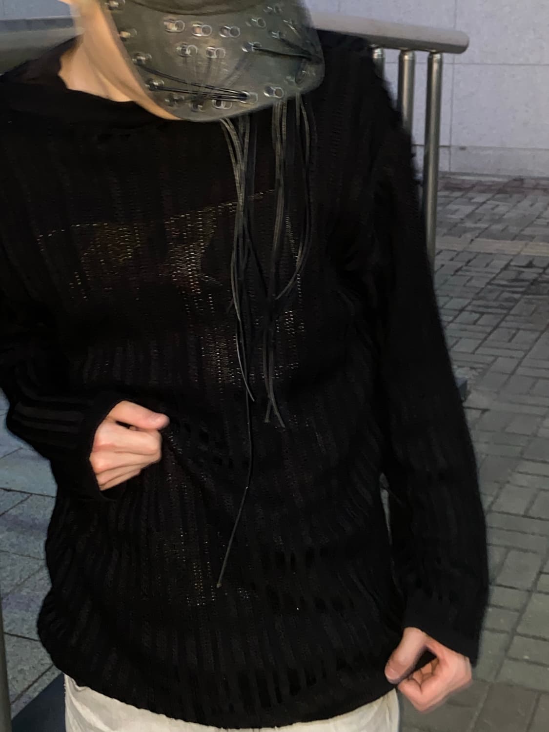 Solid homme archive heavy knit black XL 상품이미지2