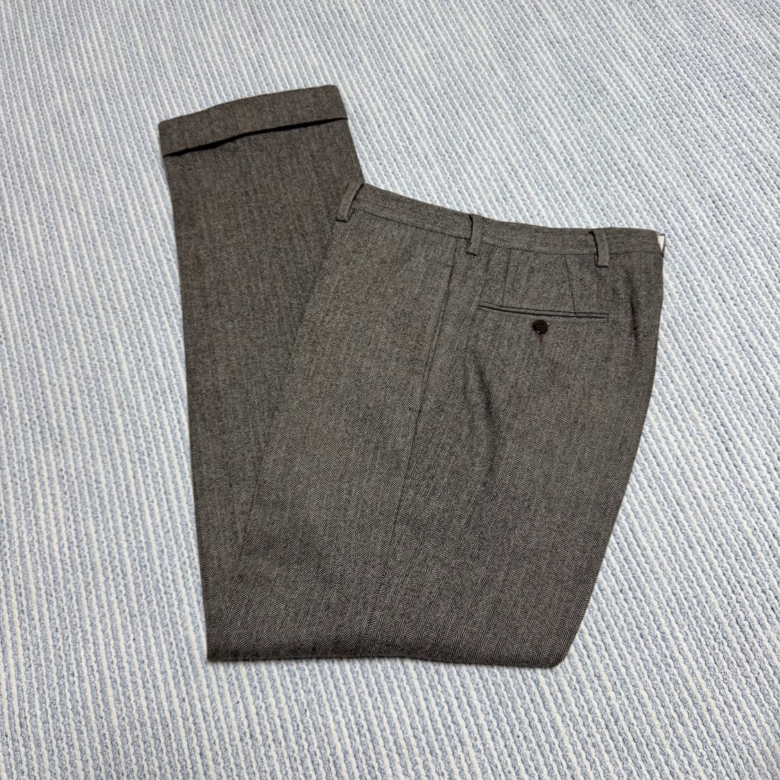 Sartorio Napoli 라이트브라운 헤링본 트라우저 46 상품이미지1