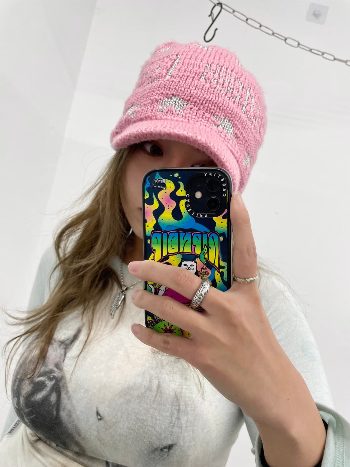 키치 핑크 스타 캡비니 상품이미지2