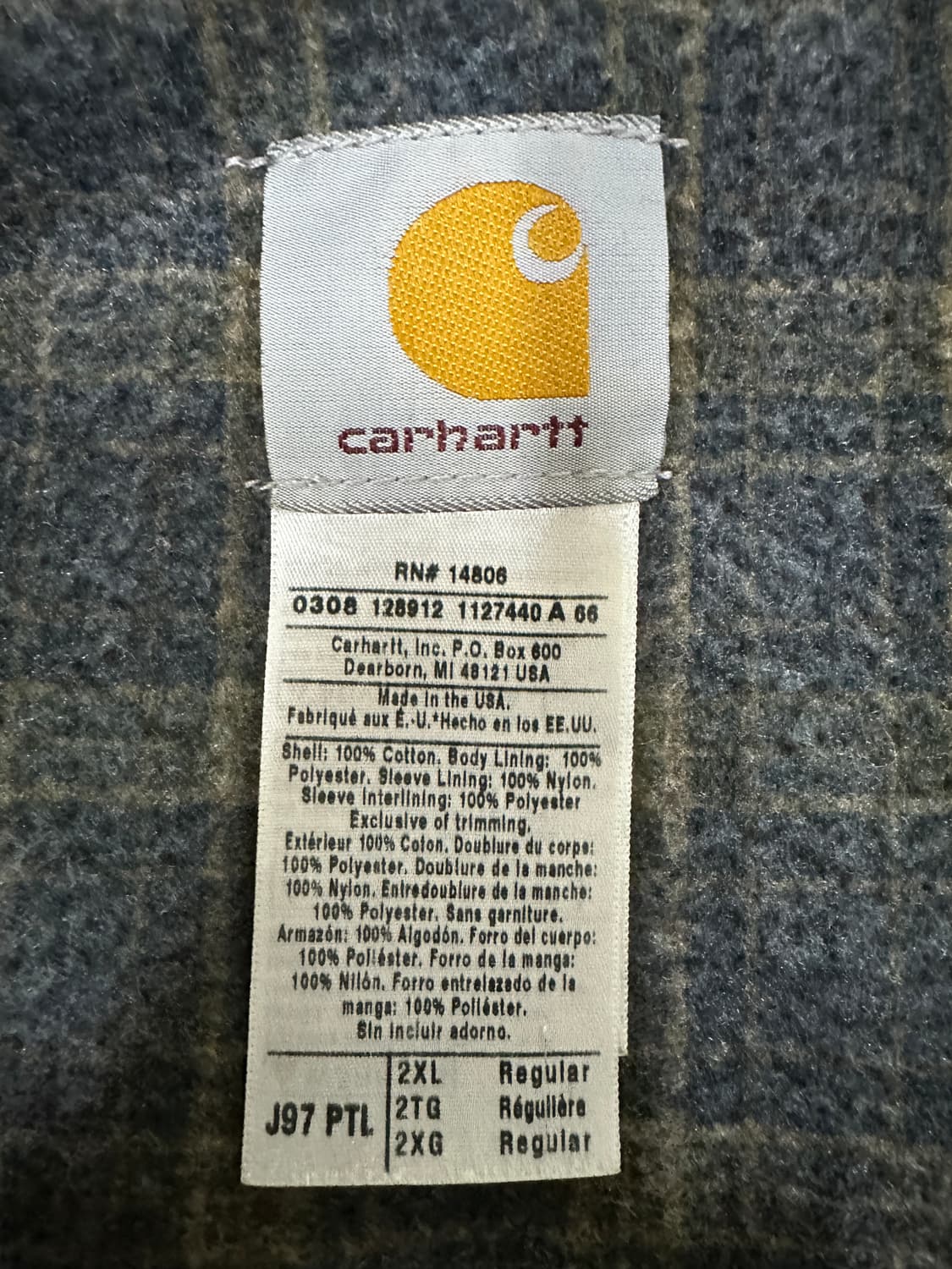 08’s 칼하트 J97 PTL 디트로이트 자켓 판매합니다 상품이미지6