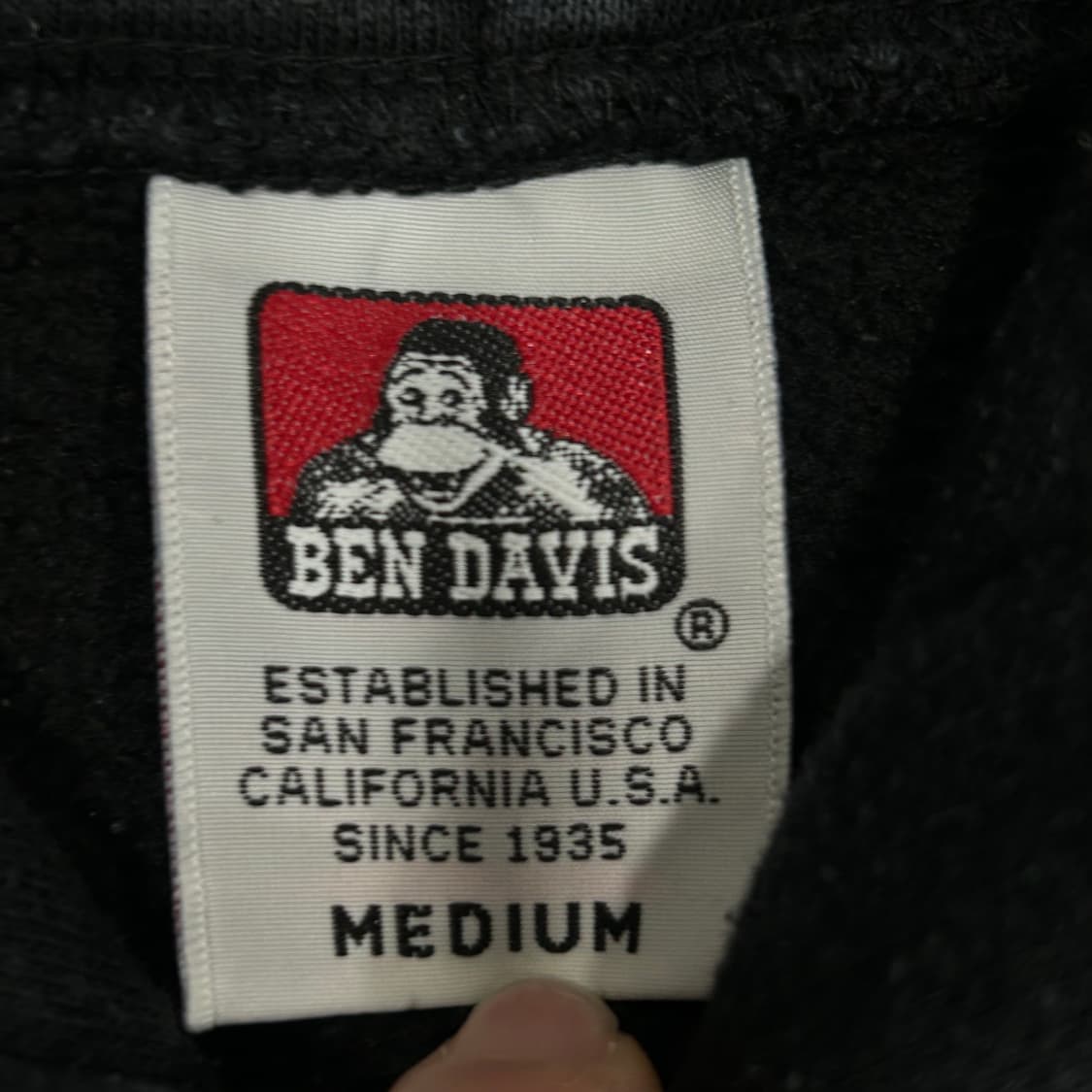 Ben Davis 벤데이비스 스몰로고 블랙 후드티 상품이미지5