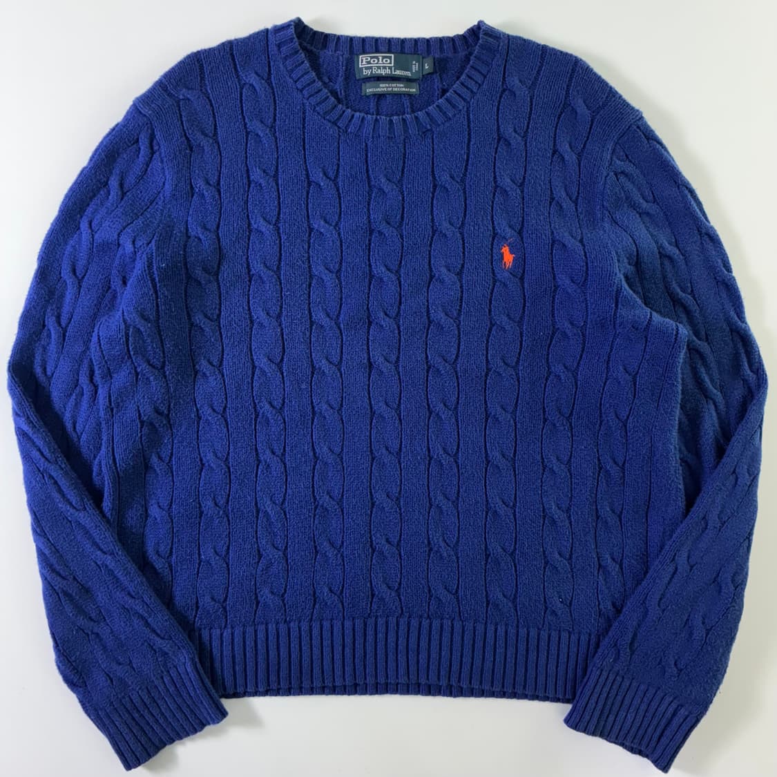 Polo 폴로 랄프로렌 딥블루 케이블 라운드 니트 상품이미지1