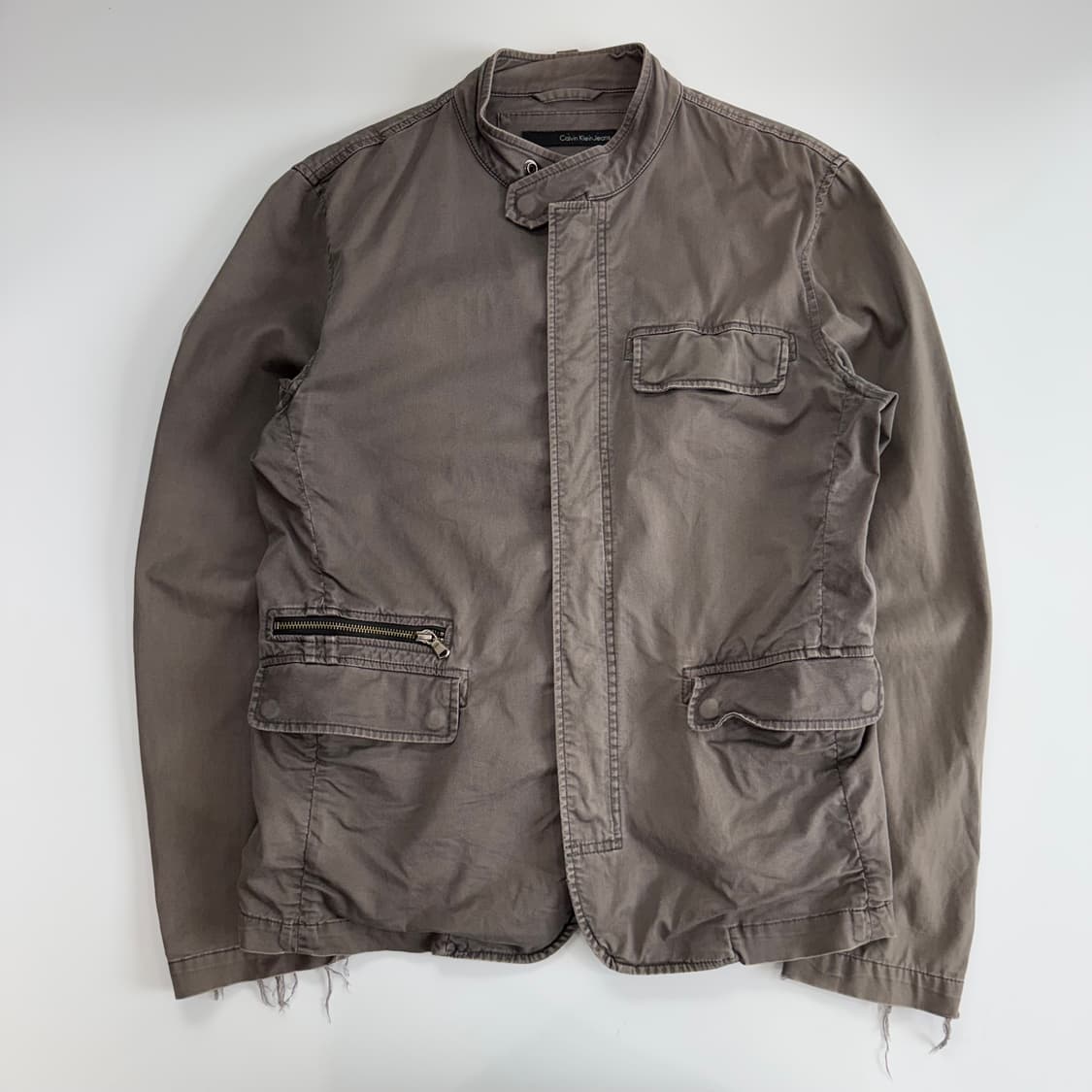 Calvin Klein 켈빈클라인 쓰리 포켓 그레이 코튼 자켓  상품이미지3