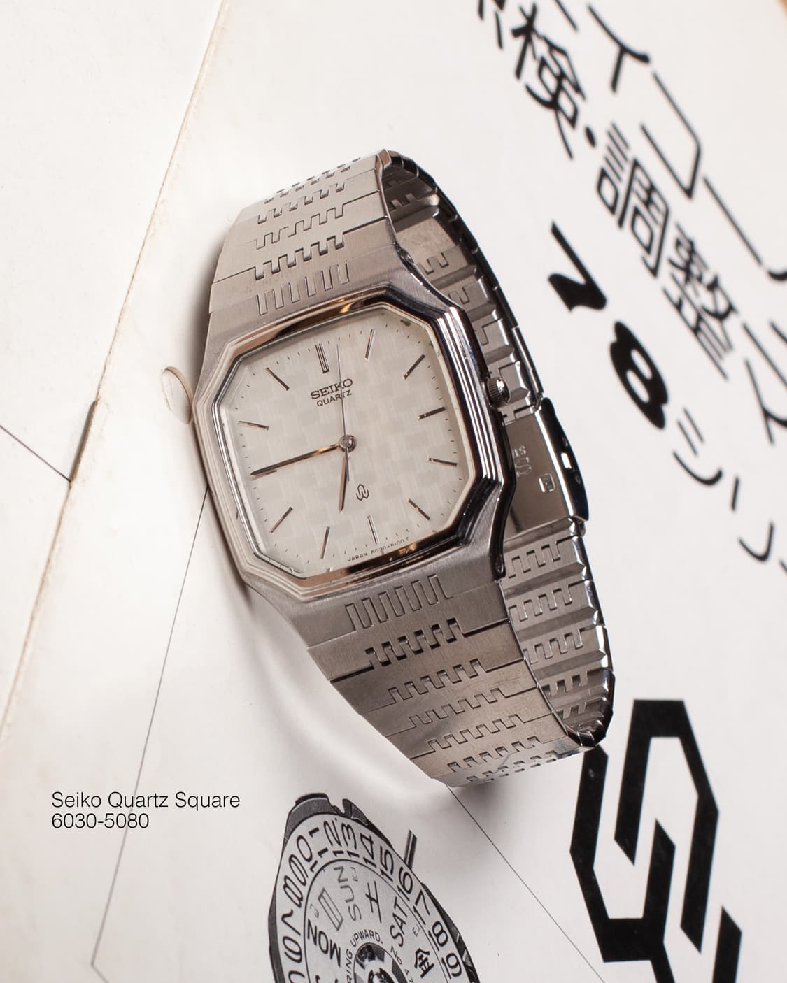 세이코 쿼츠 스퀘어 6030-5080 빈티지 시계 상품이미지1