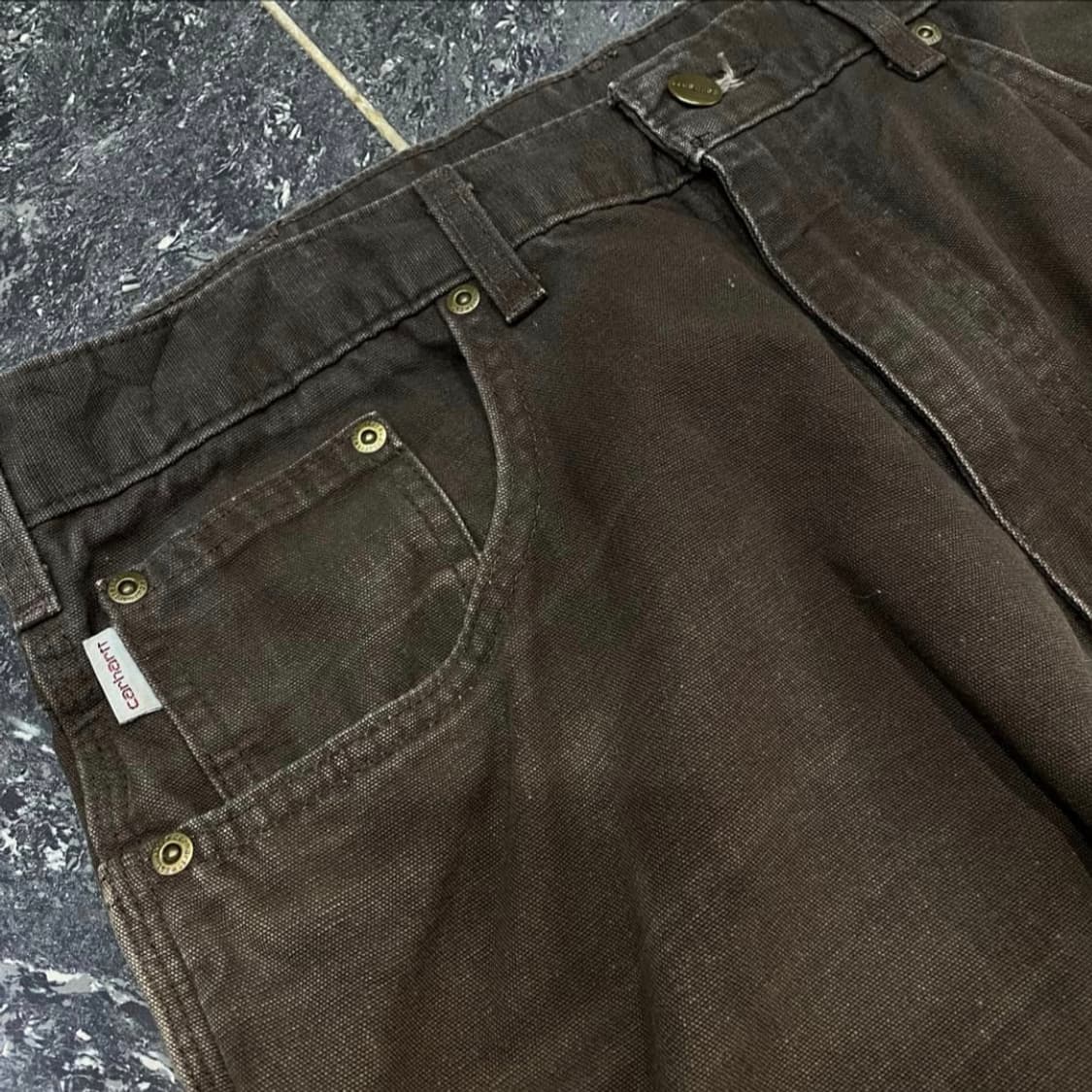 칼하트 OG 카펜터 다크브라운 와이드 워크팬츠 상품이미지3