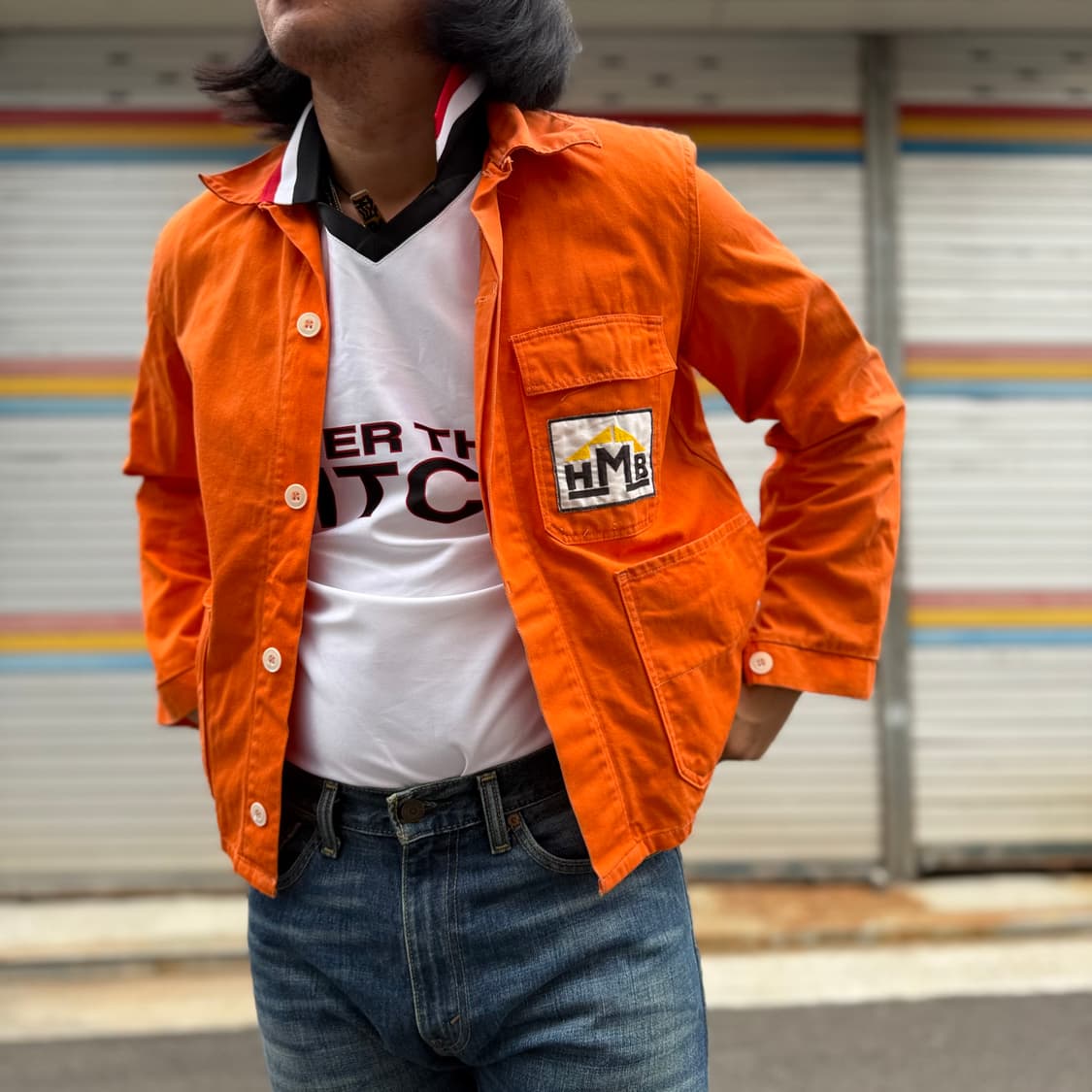 70-90's 빈티지 몰스킨 프렌치 워크 자켓 M 상품이미지7