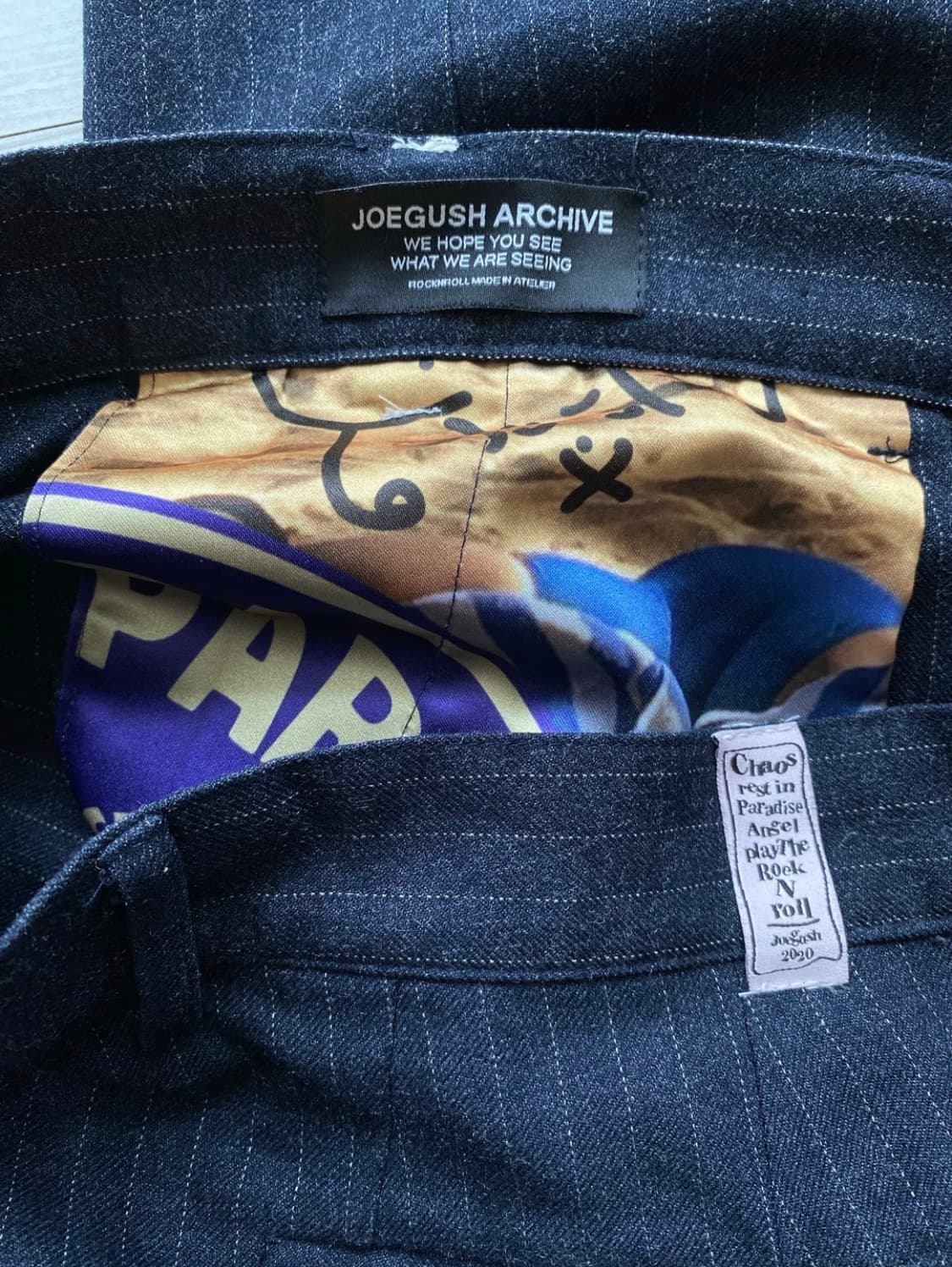 조거쉬 아카이브 네이비 스트라이프 울 트라우저 상품이미지3