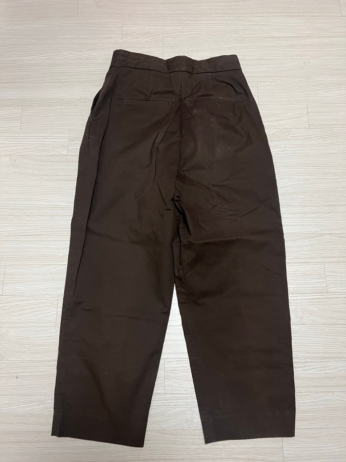 코스/하이웨스트 플리티드 팬츠 다크브라운/38 상품이미지5