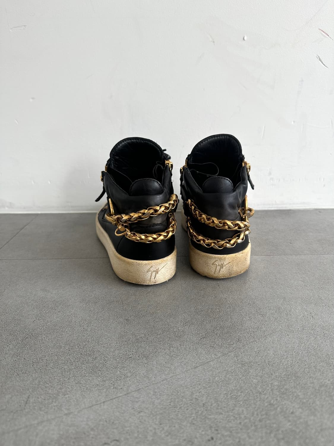 쥬세페자노티 오피움 블랙 체인 하이탑 스니커즈 상품이미지4