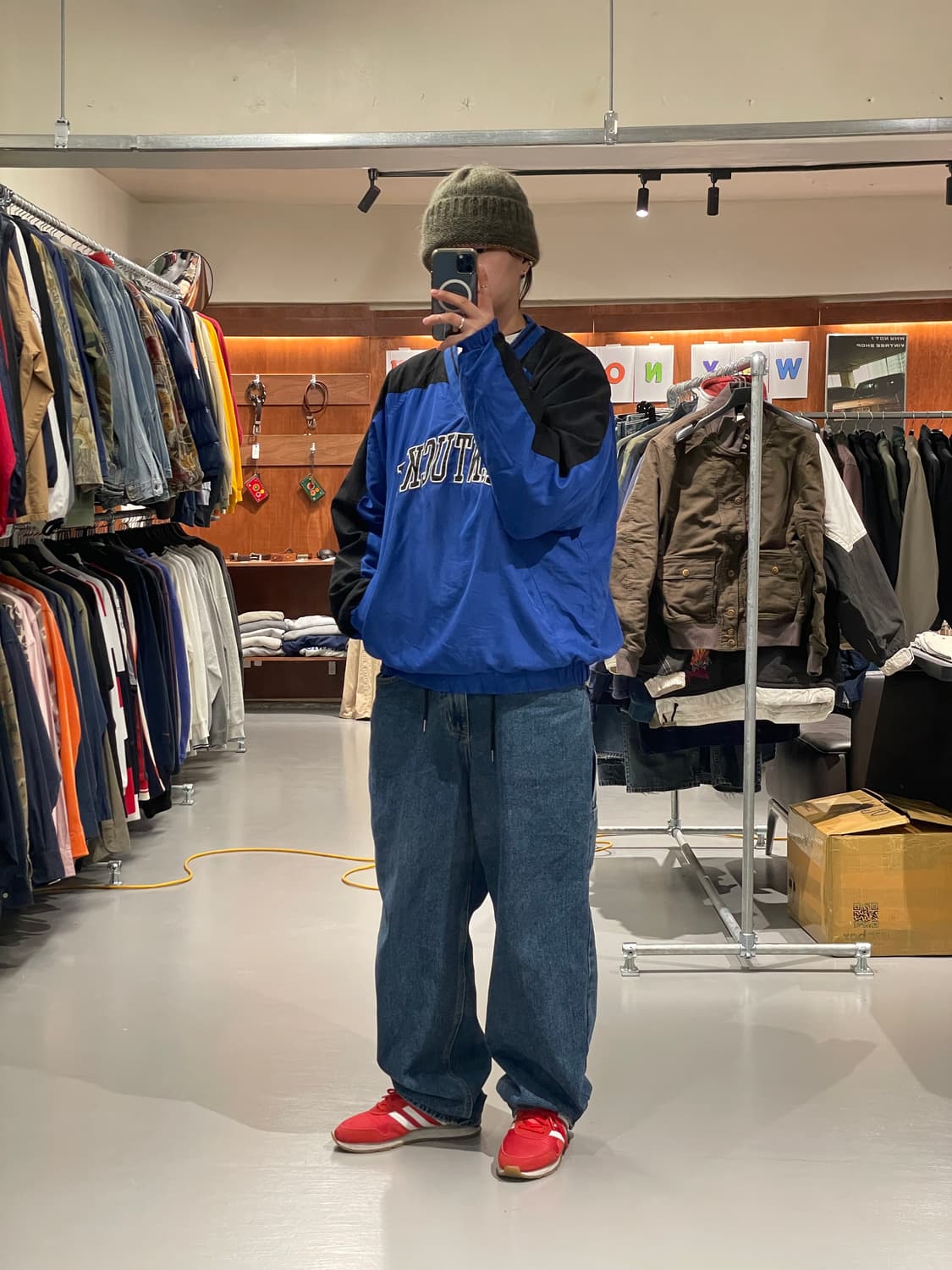 빈티지 V넥 바람막이 웜업   상품이미지4