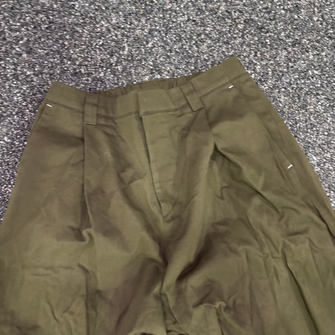 빈티지 카키 스티치 팬츠 상품이미지2