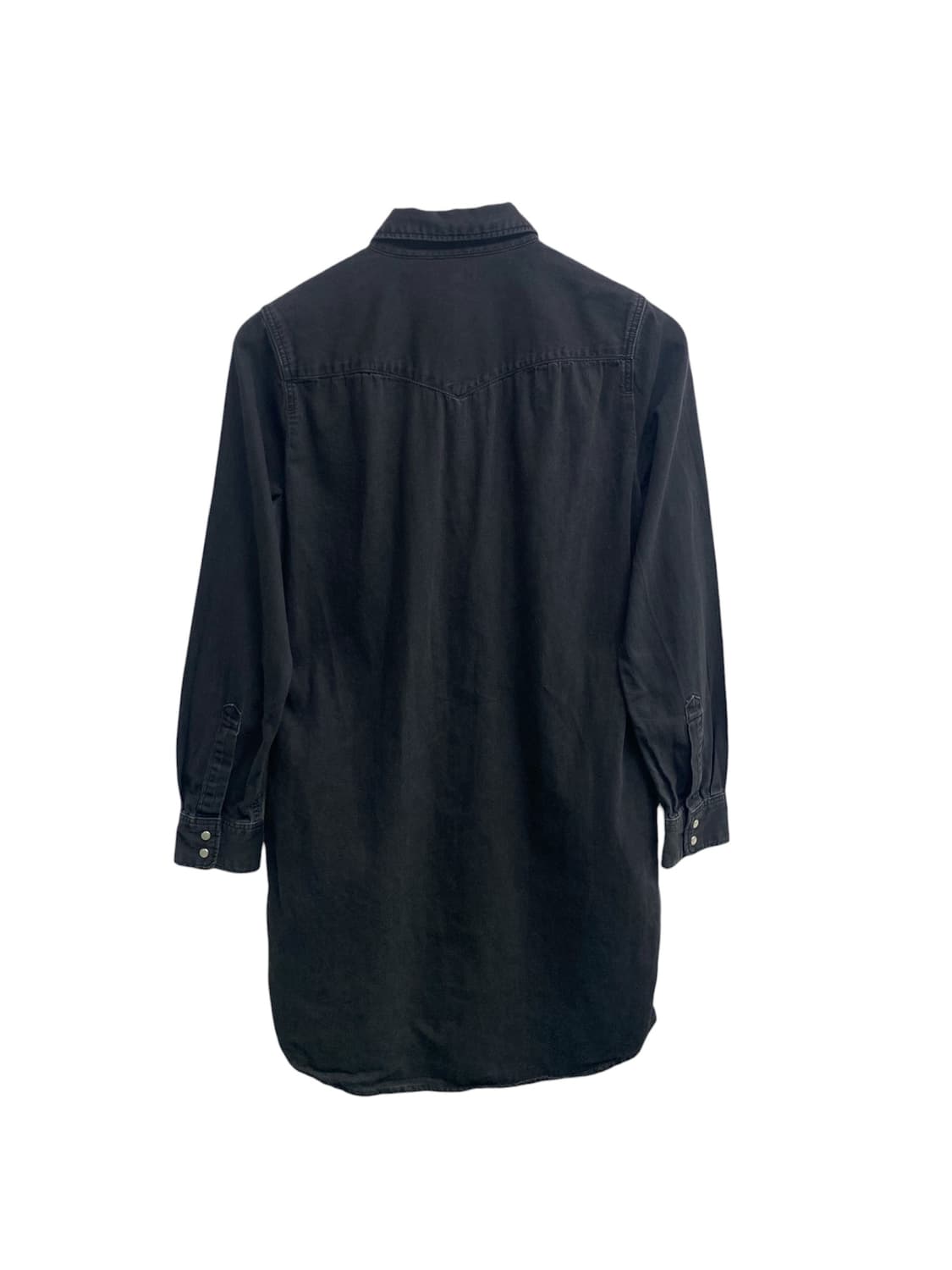리바이스 흑청 데님 셔츠 원피스 S 상품이미지3