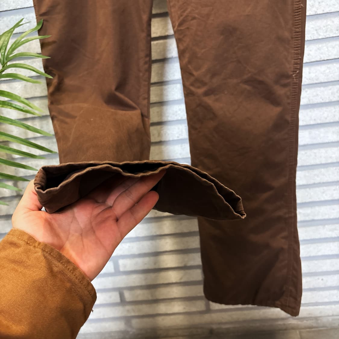 디키즈 코튼트윌 워크 카펜터 팬츠 스트레이트 디테일 브라운 상품이미지5