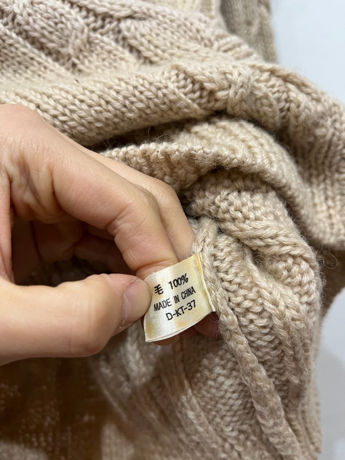 AIR SECTION JPN 모리걸 아플리케 퓨어울 케이블 가디건  상품이미지8