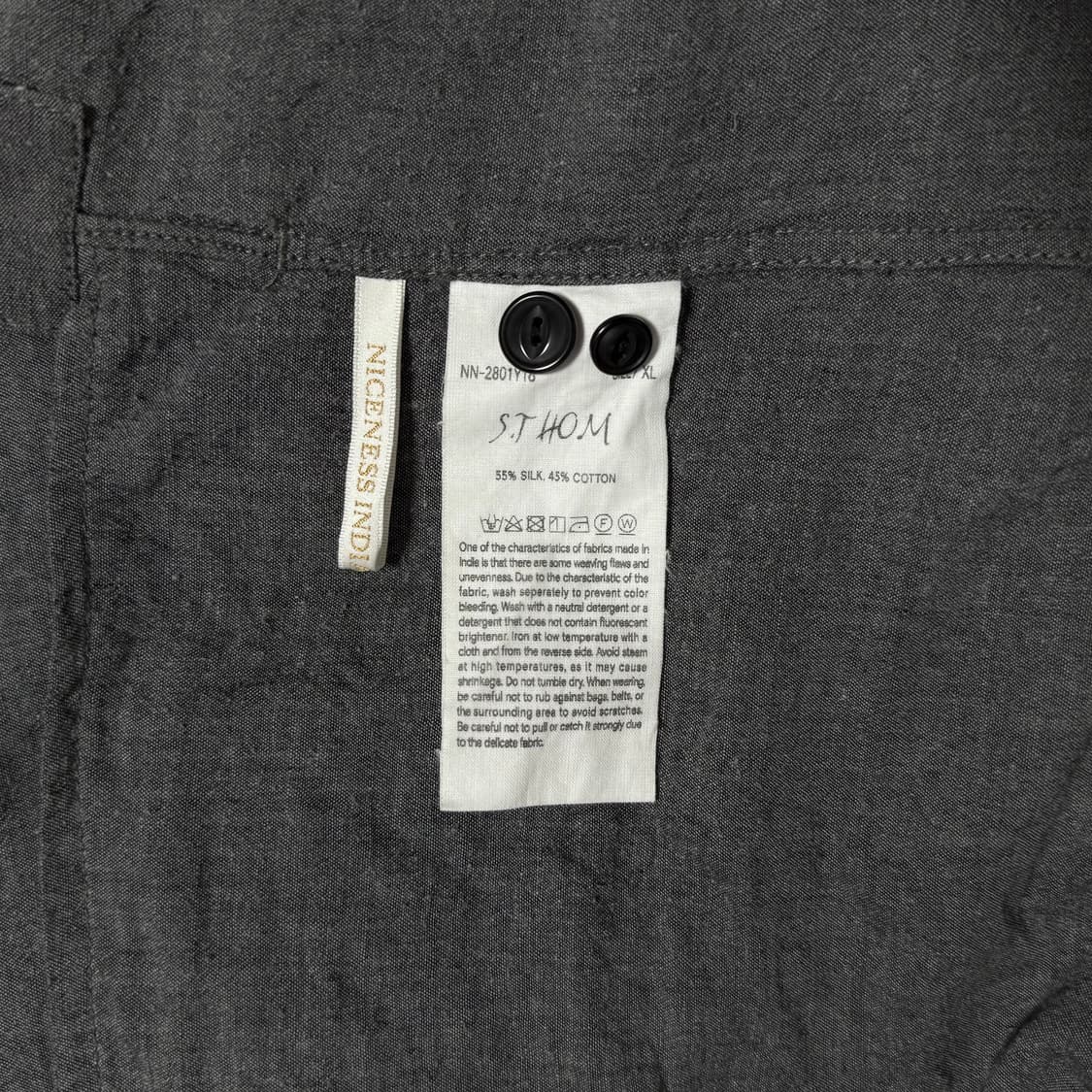 [XL]NICENESS 나이스네스 25AW S.THOM 오픈카라 셔츠자켓 상품이미지9