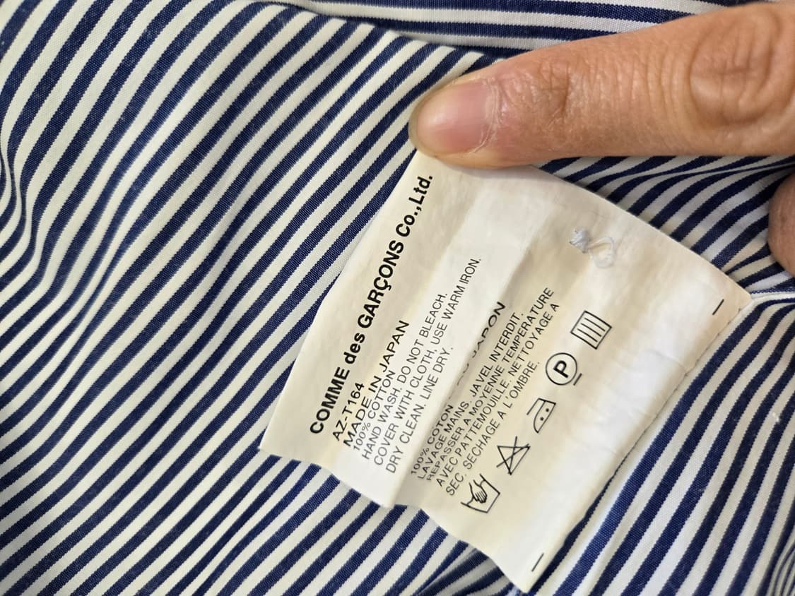 꼼데가르송 스트라이프 셔츠 M 상품이미지4