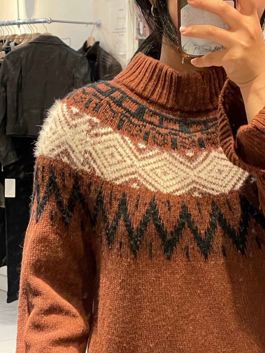 Ray BEAMS 페어아일패턴니트 상품이미지5