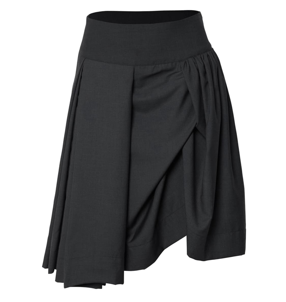 플레어업 드레이프 미디 스커트 상품이미지1