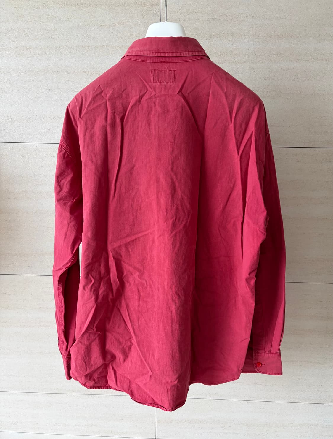 16SS 카브엠트 오버다이 레드 셔츠 상품이미지2