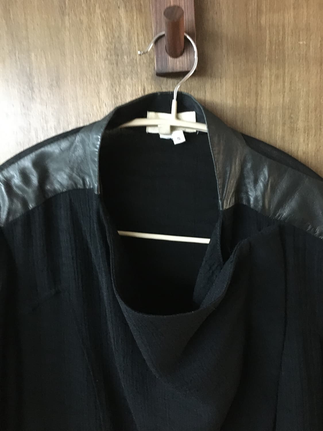 Helmut lang 가죽 트리밍 비대칭 자켓 상품이미지2