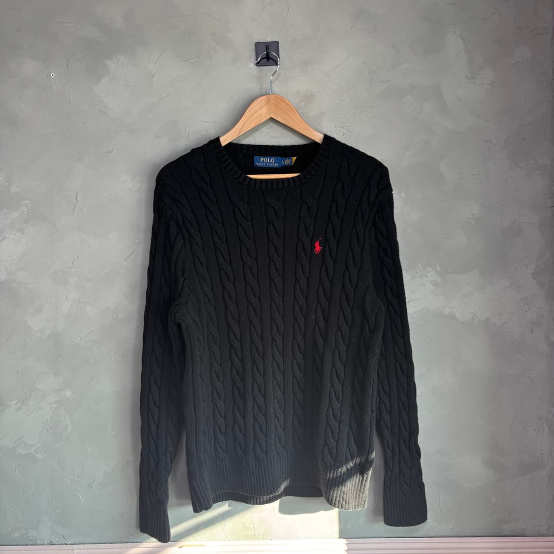 폴로 랄프로렌 꽈배기 니트 블랙 상품이미지1