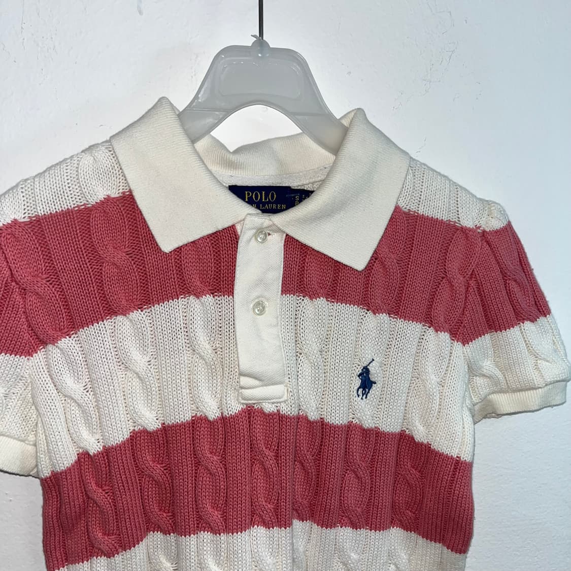Polo cable stripe collar knit 상품이미지5